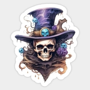 Steampunk Skull Sticker